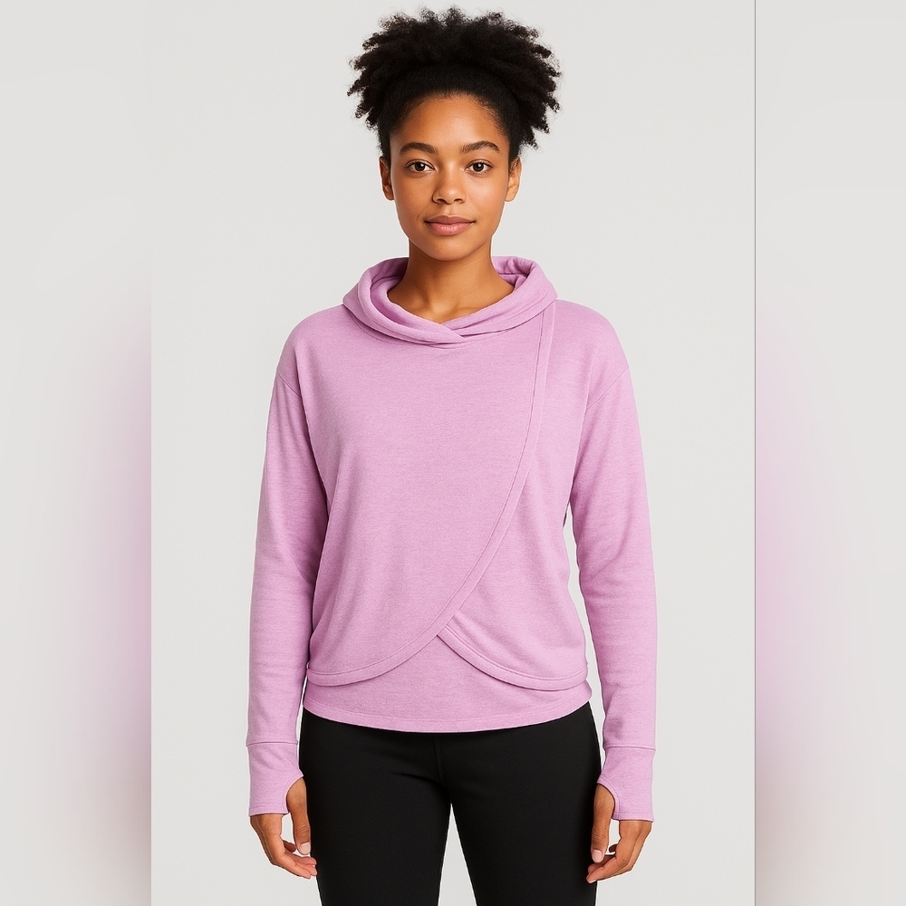 Girl's Cozy Lavender Pullover Hoodie Size M (7/8) - All In Motion
